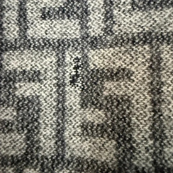 Fendi Gray Zucca Patterned Wool Scarf - Picture 5 of 5